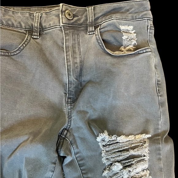 AEO Super Stretch X Distressed Hi-rise Jegging Gray Size 6 Jeans - Picture 4 of 11